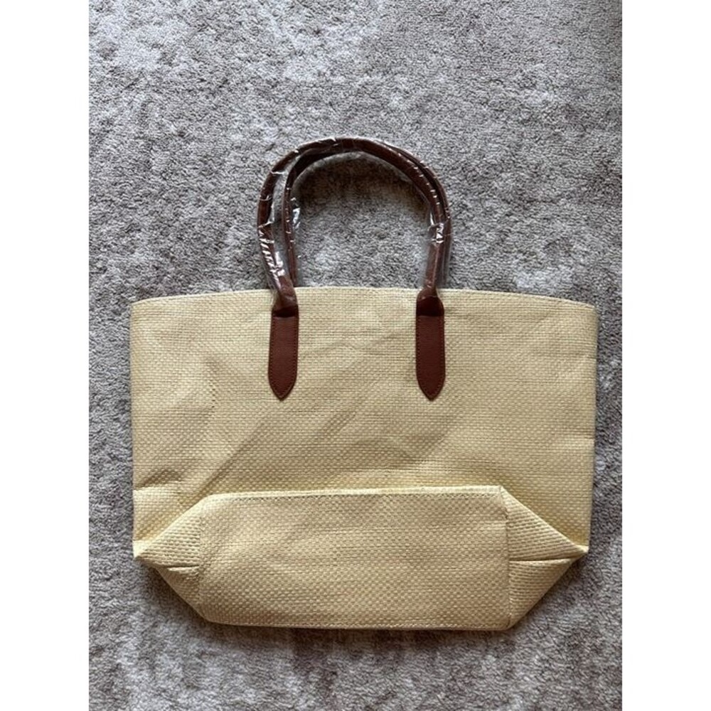 Women Straw Shoulder Tote Bag Spring Summer Beach Handbag - Picture 3 of 7